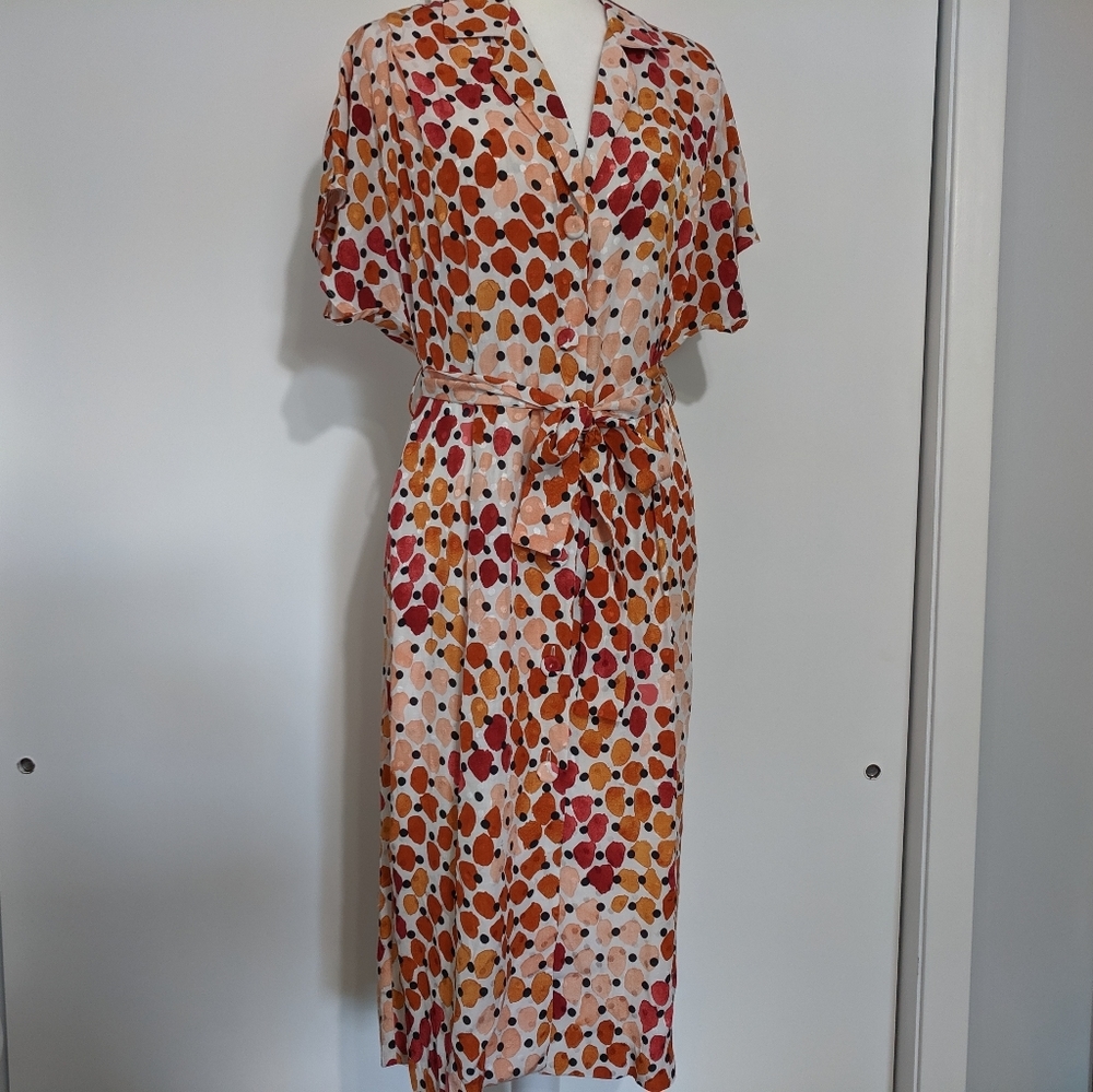 Mango Printed Shirt Dress